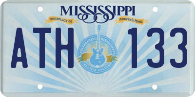 MS license plate ATH133