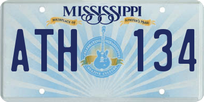 MS license plate ATH134