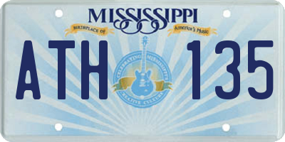 MS license plate ATH135