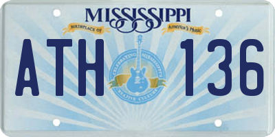 MS license plate ATH136