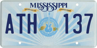 MS license plate ATH137