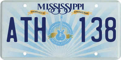MS license plate ATH138