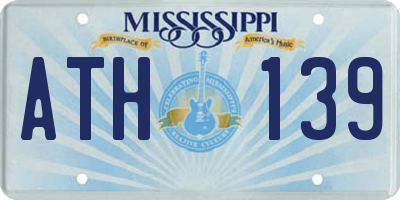 MS license plate ATH139