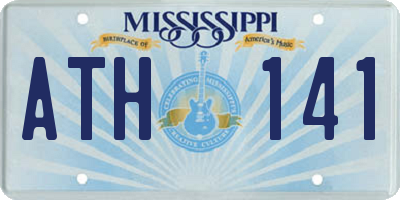MS license plate ATH141