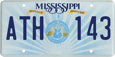 MS license plate ATH143