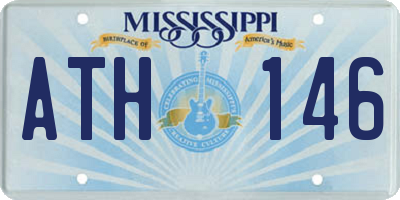 MS license plate ATH146
