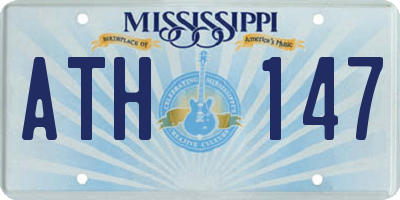 MS license plate ATH147