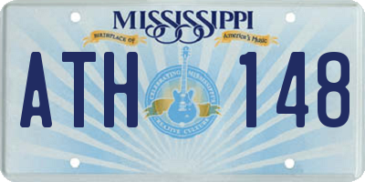 MS license plate ATH148