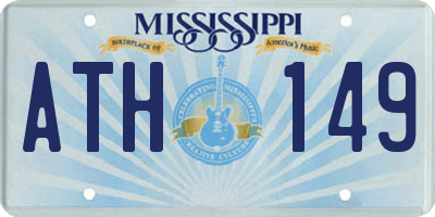 MS license plate ATH149