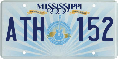MS license plate ATH152