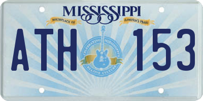 MS license plate ATH153