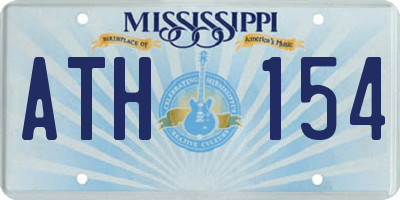 MS license plate ATH154