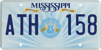 MS license plate ATH158