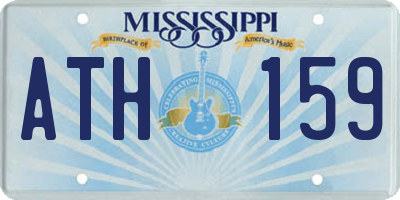 MS license plate ATH159