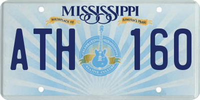 MS license plate ATH160