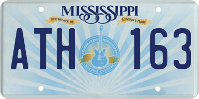 MS license plate ATH163