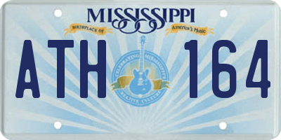 MS license plate ATH164