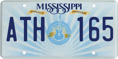 MS license plate ATH165
