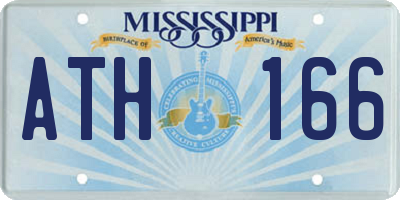 MS license plate ATH166