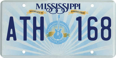 MS license plate ATH168