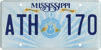 MS license plate ATH170