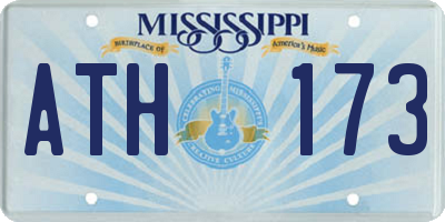 MS license plate ATH173