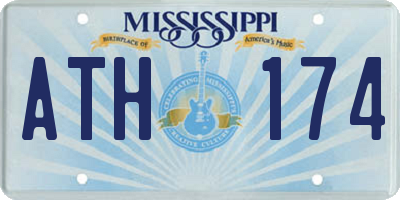 MS license plate ATH174