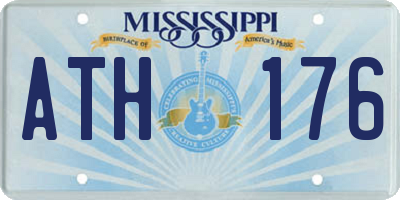 MS license plate ATH176