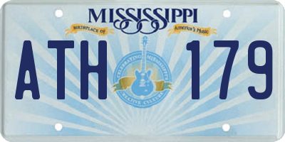 MS license plate ATH179