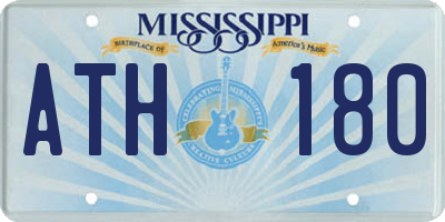 MS license plate ATH180
