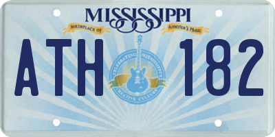 MS license plate ATH182