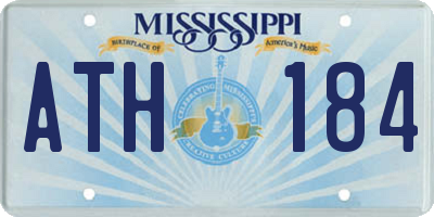 MS license plate ATH184