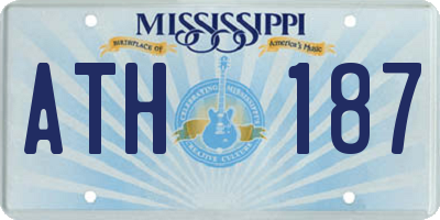 MS license plate ATH187