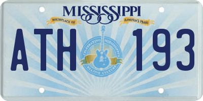 MS license plate ATH193