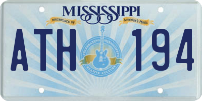 MS license plate ATH194