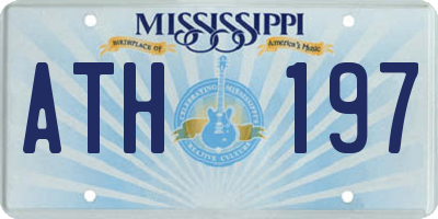 MS license plate ATH197