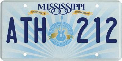 MS license plate ATH212