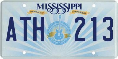MS license plate ATH213