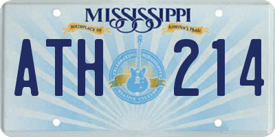 MS license plate ATH214