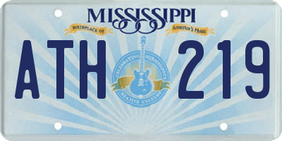 MS license plate ATH219