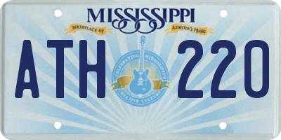 MS license plate ATH220