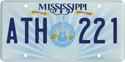 MS license plate ATH221