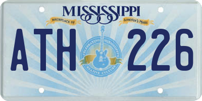 MS license plate ATH226
