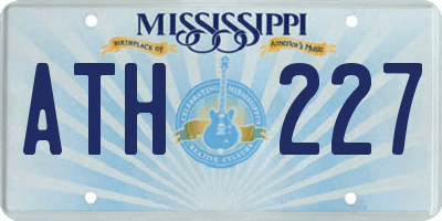 MS license plate ATH227