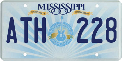 MS license plate ATH228