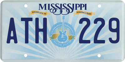 MS license plate ATH229