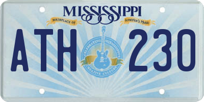 MS license plate ATH230