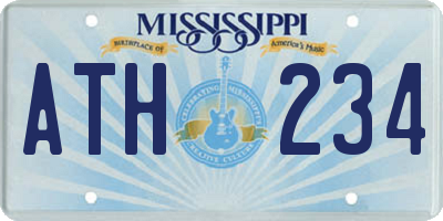 MS license plate ATH234