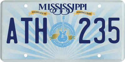MS license plate ATH235