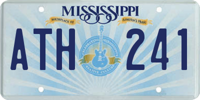 MS license plate ATH241